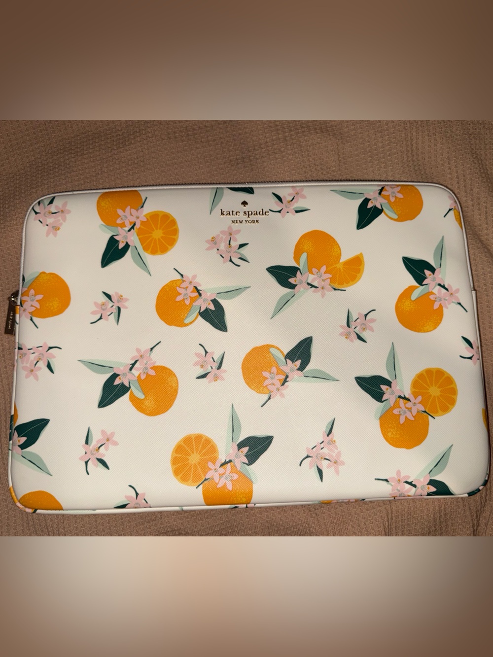 Kate Spade Citrus Floral Laptop Sleeve 15.5" x 10.5”- like new